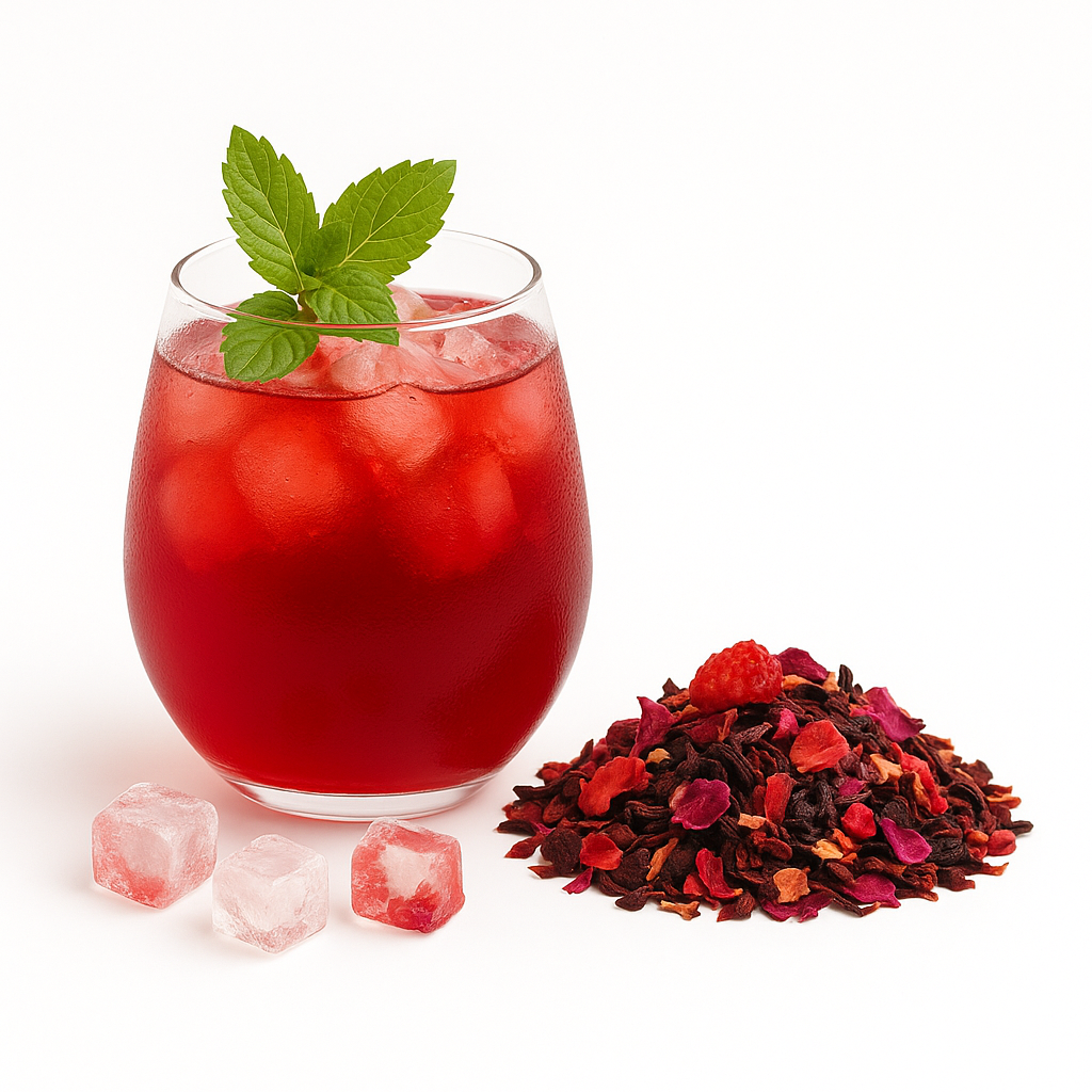 Chá Gelado Infusão de Frutas Sorvete de Morango - Edição de Verão